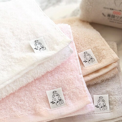 OBORO TOWEL 日本製100%全棉潔面專用毛巾 白色 MS24001