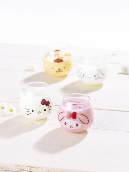 Sanrio 公仔頭玻璃杯 (Hello Kitty, My Melody, PomPom, Cinnamoroll, Kuromi)
