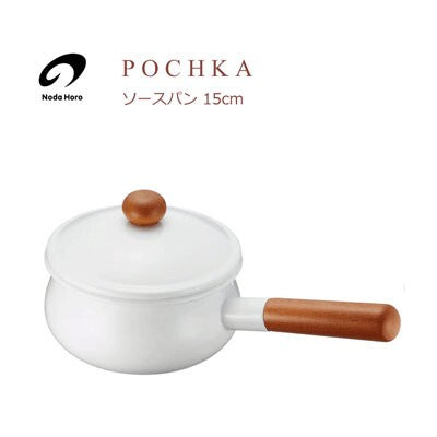 日本製 野田琺瑯 Noda Horo POCHKA 搪瓷平底鍋 15cm︱支援IH及明火煮食 (現貨)