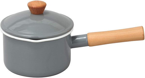 日本製 Noda Horo 野田琺瑯 14cm 搪瓷平底鍋︱支援IH及明火煮食 (白色/現貨)