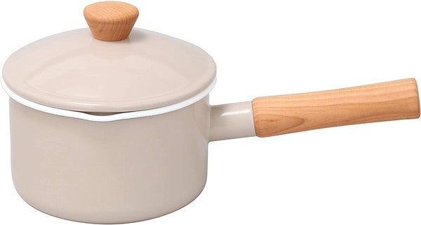 日本製 Noda Horo 野田琺瑯 14cm 搪瓷平底鍋︱支援IH及明火煮食 (白色/現貨)