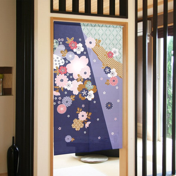日本製 Tokusen Japanese Pattern Noren 85 x 150cm 麻布門簾 (和柄)