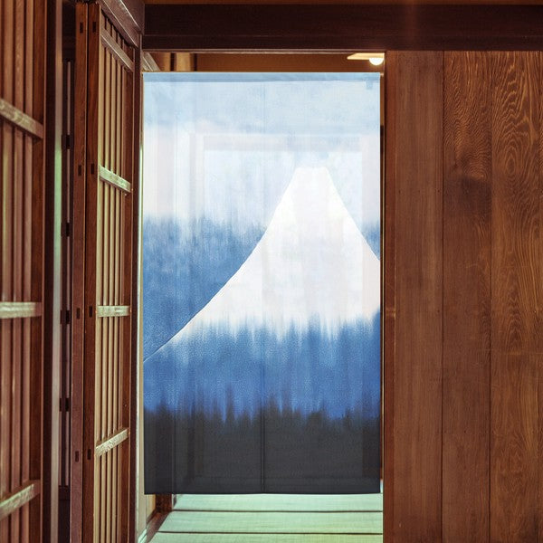 日本製 Tokusen Japanese Pattern Noren 85 x 150cm 麻布門簾 (富士山) (現貨)
