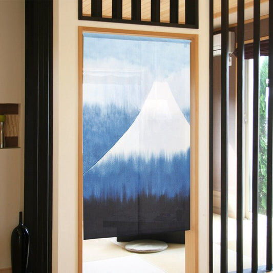 日本製 Tokusen Japanese Pattern Noren 85 x 150cm 麻布門簾 (富士山)