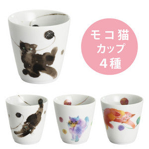 美濃燒 MOCO NEKO 水彩手繪貓杯︱日本製︱KIN0015