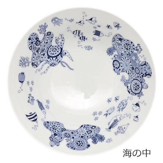 日本製 natural69 cocomarine HASAMI 波佐見燒拉麵碗餐具(B.珊瑚群) TIN0047B