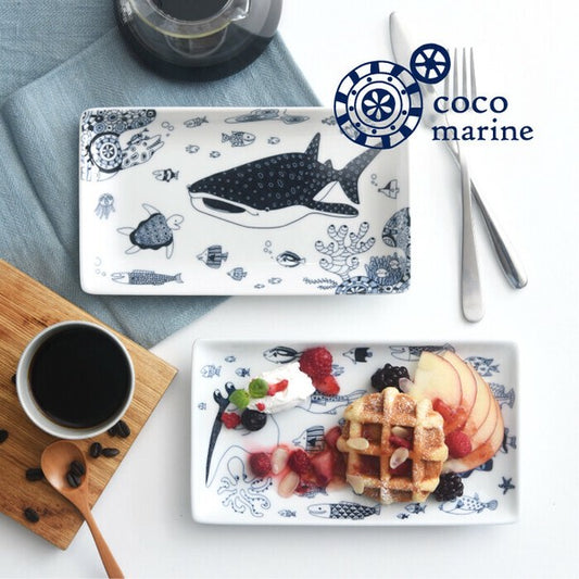 日本製 natural69 cocomarine HASAMI 波佐見燒長形碟餐具TIN0218