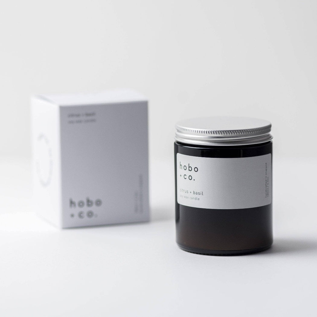 hobo + co. 英國香氛大豆蠟燭 - 柑橘+羅勒 / Citrus + Basil (預購)